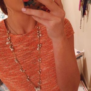 Cluster pearl necklace